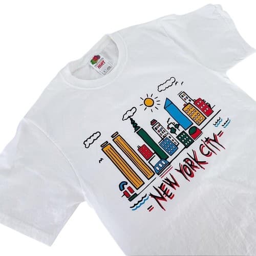 New York City T Shirt Small Skyline Twin Towers