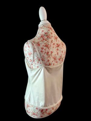Vintage JC Penney Cream Camisole Cropped 34 Lace Top Lingerie - Thumbnail 3