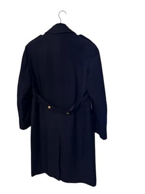 Vintage French Pea Coat Paris Air Force Gold DMP Buttons Military Mens Uniform - Thumbnail 13