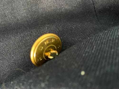 Vintage French Pea Coat Paris Air Force Gold DMP Buttons Military Mens Uniform - Thumbnail 4