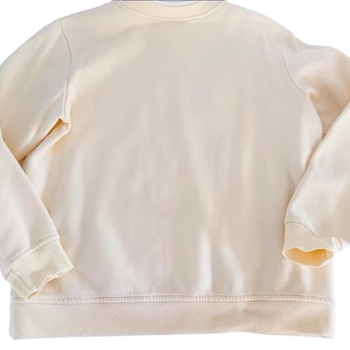 Kim Rogers Sweatshirt Pastel Yellow Pink Floral Appliqué Small Aqua Soft Fall - Thumbnail 3