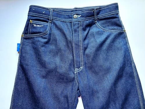 Vintage Peter Warren Denim High Waist Flare Leg Jeans 1980’s NOS Size 15 Women - Thumbnail 7