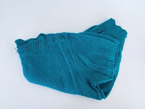 Vintage Womens Teal Sweater By Barry And Me 1970’s 1980’s Fall Scalloped Neck - Thumbnail 4