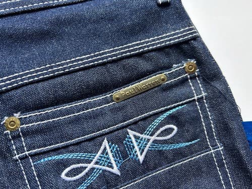 Vintage Peter Warren Denim High Waist Flare Leg Jeans 1980’s NOS Size 15 Women - Thumbnail 4