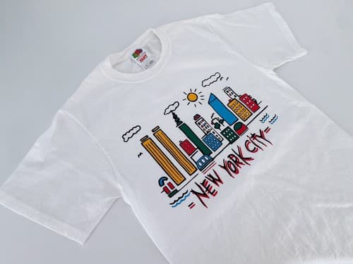 New York City T Shirt Small Skyline Twin Towers - Thumbnail 2
