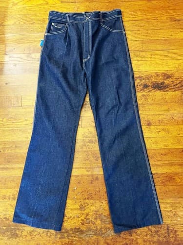 Vintage Peter Warren Denim High Waist Flare Leg Jeans 1980’s NOS Size 15 Women - Thumbnail 8