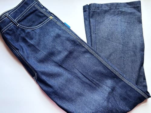 Vintage Peter Warren Denim High Waist Flare Leg Jeans 1980’s NOS Size 15 Women - Thumbnail 3