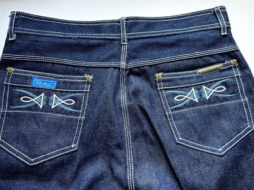 Vintage Peter Warren Denim High Waist Flare Leg Jeans 1980’s NOS Size 15 Women - Thumbnail 2