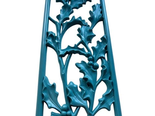 Christmas Vintage Teal 1950’s Holly Berry Painted Wall Hanging Decor Farmhouse - Thumbnail 10