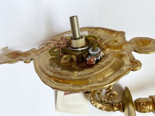 Federico Martinez Spain Vintage WALL SCONCE Electric LIGHT Fixture $290 Regency - Thumbnail 4