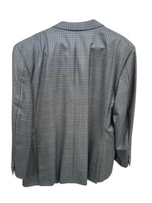OXXFORD Custom Blazer 46 Plaid Gray Brown Purple Double Vent Suit Jacket Only - Thumbnail 8