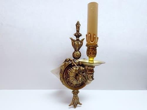 Federico Martinez Spain Vintage WALL SCONCE Electric LIGHT Fixture $290 Regency - Thumbnail 7