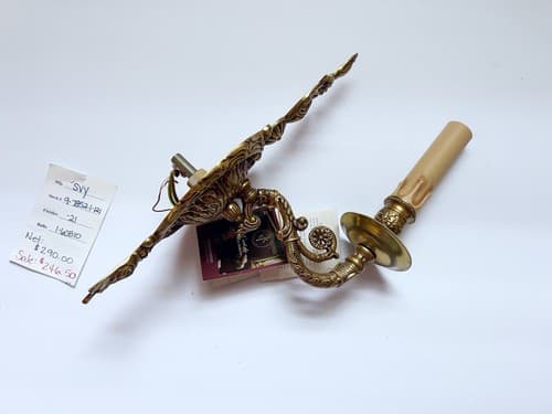 Federico Martinez Spain Vintage WALL SCONCE Electric LIGHT Fixture $290 Regency - Thumbnail 3