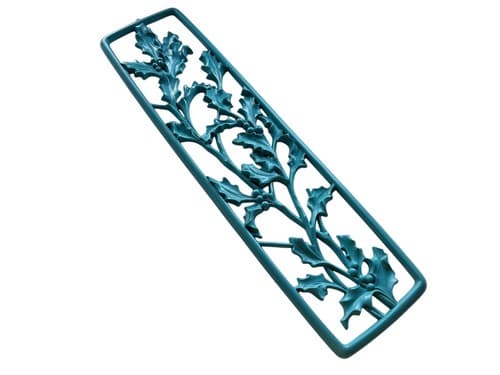 Christmas Vintage Teal 1950’s Holly Berry Painted Wall Hanging Decor Farmhouse - Thumbnail 14
