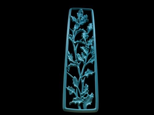 Christmas Vintage Teal 1950’s Holly Berry Painted Wall Hanging Decor Farmhouse - Thumbnail 8