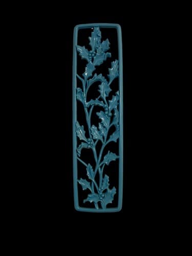 Christmas Vintage Teal 1950’s Holly Berry Painted Wall Hanging Decor Farmhouse - Thumbnail 2