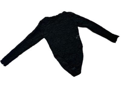 Vintage Victorias Secret Skinny Fit Fitted Black Lace Top Gold Label - Thumbnail 7