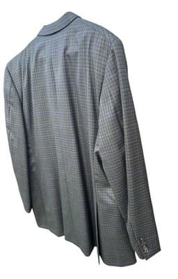 OXXFORD Custom Blazer 46 Plaid Gray Brown Purple Double Vent Suit Jacket Only - Thumbnail 9