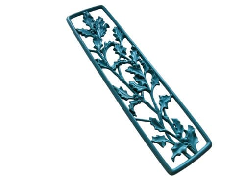 Christmas Vintage Teal 1950’s Holly Berry Painted Wall Hanging Decor Farmhouse - Thumbnail 11