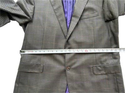 OXXFORD Custom Blazer 46 Plaid Gray Brown Purple Double Vent Suit Jacket Only - Thumbnail 13