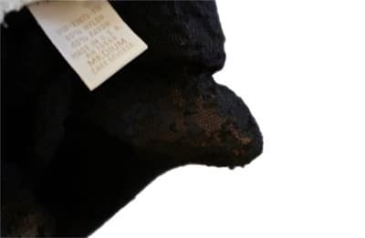 Vintage Victorias Secret Skinny Fit Fitted Black Lace Top Gold Label - Thumbnail 6