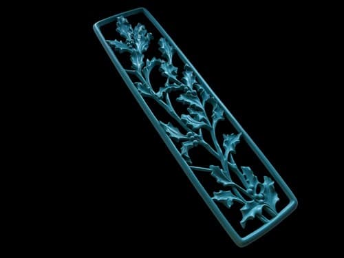 Christmas Vintage Teal 1950’s Holly Berry Painted Wall Hanging Decor Farmhouse - Thumbnail 4