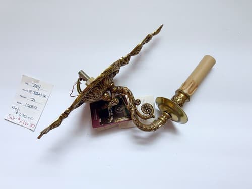Federico Martinez Spain Vintage WALL SCONCE Electric LIGHT Fixture $290 Regency - Thumbnail 9