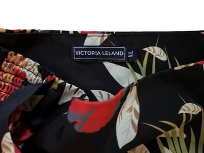 Black Floral Extra Wide Leg Pants XL Sash Belt Romantic Flowy Ruffled Leg Boho - Thumbnail 6