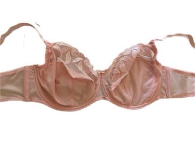 38FF FANTASIE Pink Embroidered Appliqué Lace Bra Coquette Volup Lingerie - Thumbnail 3