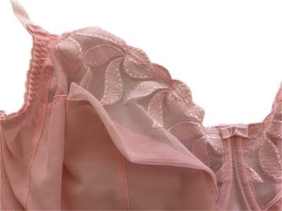 38FF FANTASIE Pink Embroidered Appliqué Lace Bra Coquette Volup Lingerie - Thumbnail 4