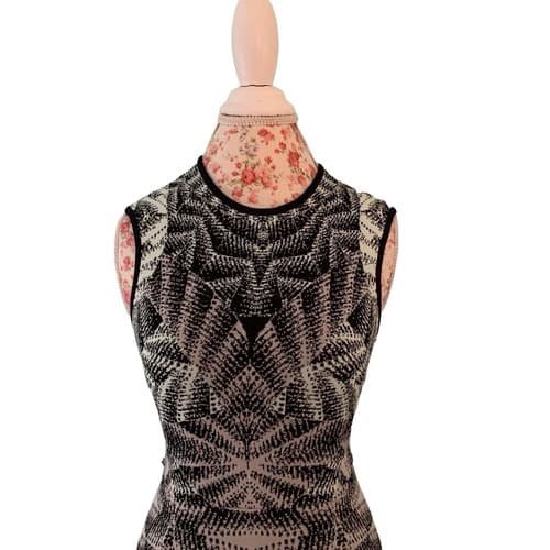 Ronny Kobo XS Designer Dress Fit And Flare Sweater Dress - Thumbnail 3