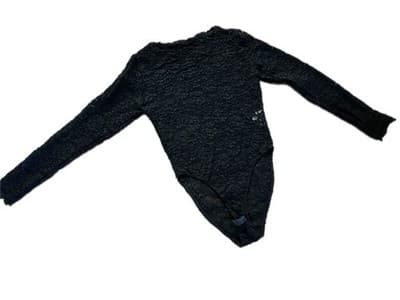 Vintage Victorias Secret Skinny Fit Fitted Black Lace Top Gold Label - Thumbnail 10