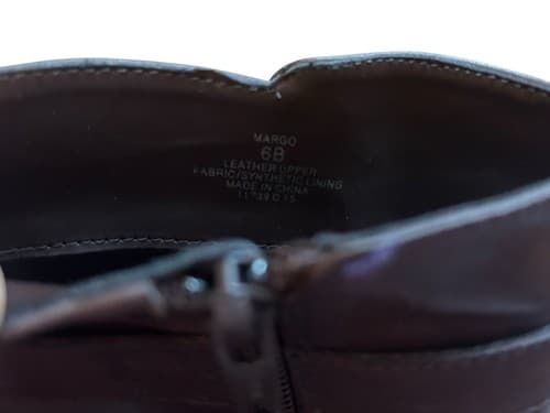 Ralph Lauren Brown Leather Booties 6 Silver Logo Shoes Ankle Boot Fall Winter - Thumbnail 7