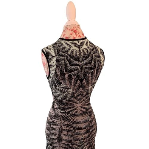 Ronny Kobo XS Designer Dress Fit And Flare Sweater Dress - Thumbnail 4