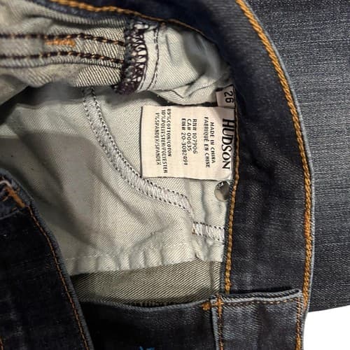 Hudson Krista Ankle Super Skinny Jeans 26 Denim Pants Stone Washed - Thumbnail 5