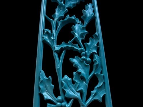 Christmas Vintage Teal 1950’s Holly Berry Painted Wall Hanging Decor Farmhouse - Thumbnail 7