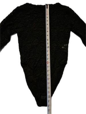 Vintage Victorias Secret Skinny Fit Fitted Black Lace Top Gold Label - Thumbnail 8