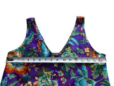 Vintage Victoria’s Secret Gold Label Camisole Shiny Glossy Satin Purple Teal S - Thumbnail 8