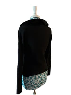 Y2K Vintage Black RABBIT FUR Sweater XL Coquette Soft Girl Romantic Top Shirt - Thumbnail 6
