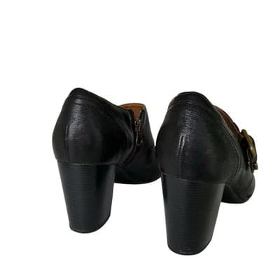 Clark’s Black Genuine Leather Maryjane Heels Shoes Rockabilly Cottagecore 6 - Thumbnail 7