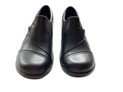 Clark’s Angie Meadow Shoes Size 9.5 Black Leather New Clogs Slip On - Thumbnail 7