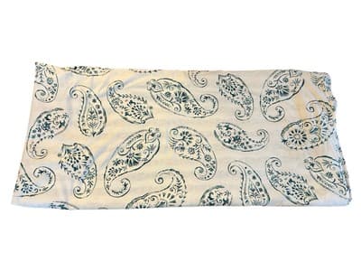 LANDS END FULL QUEEN DUVET COVER 100% Cotton Paisley Floral Spring Green Teal - Thumbnail 7