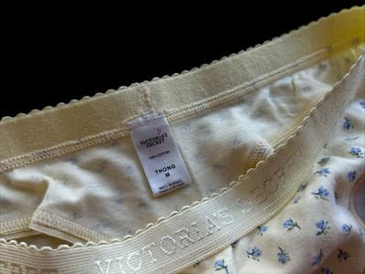 Victoria’s Secret YELLOW Hi Cut Panties Size MEDIUM Vintage COTTON Panty SET - Thumbnail 6