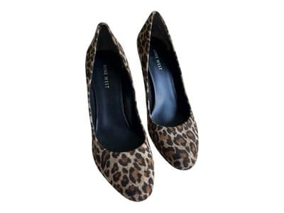 Size 8 Brown Leopard Animal Print Nine West Shoes Heels Pumps Women’s - Thumbnail 2