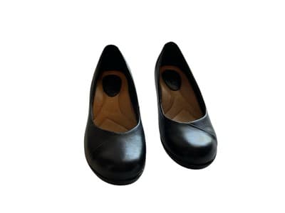 Earth Shoes Womens 6B Tamarack Slip On Pumps Black Leather Block Heel Mary Jane - Thumbnail 3