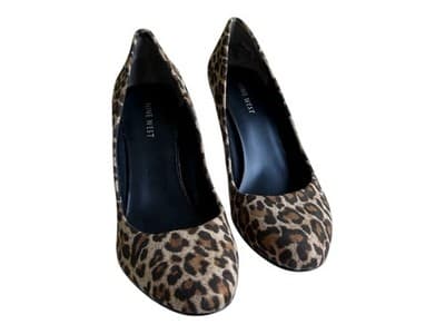 Size 8 Brown Leopard Animal Print Nine West Shoes Heels Pumps Women’s - Thumbnail 4