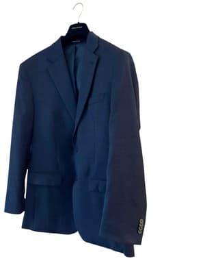 42 KENNETH COLE DESIGNER Long Blazer Jacket Blue Current Fashion Old Money - Thumbnail 2