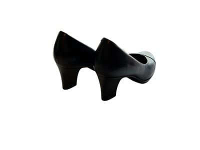 Earth Shoes Womens 6B Tamarack Slip On Pumps Black Leather Block Heel Mary Jane - Thumbnail 2