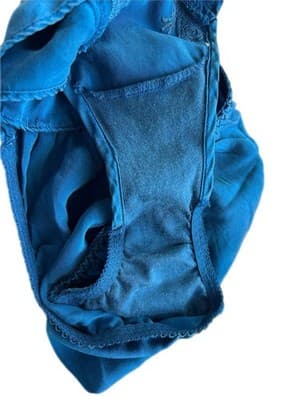 Victoria’s Secret BLUE SILK Hi Cut Panties Size Small Vintage Embroidered Panty - Thumbnail 7
