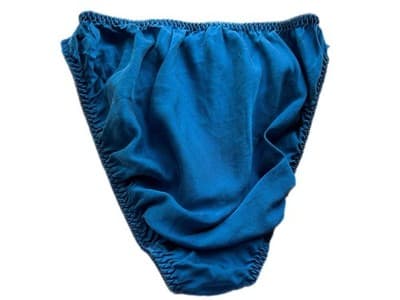 Victoria’s Secret BLUE SILK Hi Cut Panties Size Small Vintage Embroidered Panty - Thumbnail 6